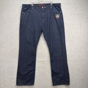 Coogi Jeans Mens 44x35 Dark Blue Denim Pants Y2K Baggy Australian Patch Flag